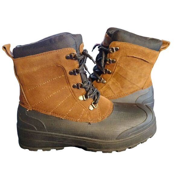 NWOT Ozark Trail brown snow winter boots Size 8 - Picture 1 of 7